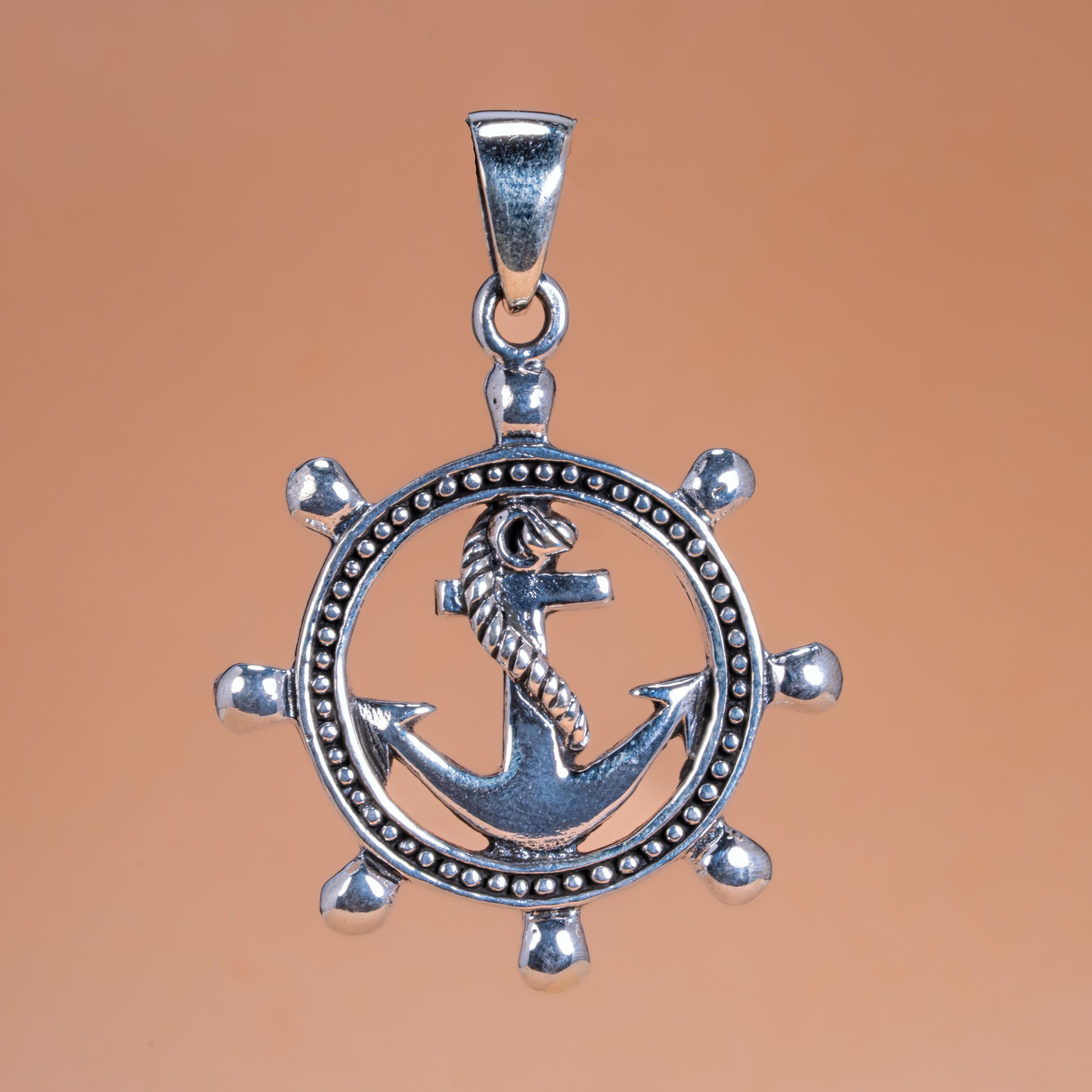Anchor Pendant Men Silver – Eloa Jewellery, image size:2430x2430