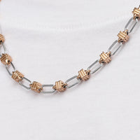 Wrapped Link Dual Tone Chain