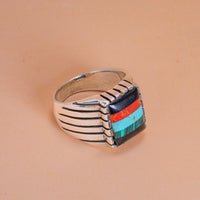 Dual-Tone Emerald Reflection Ring