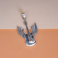 Winged Guitar Pendant